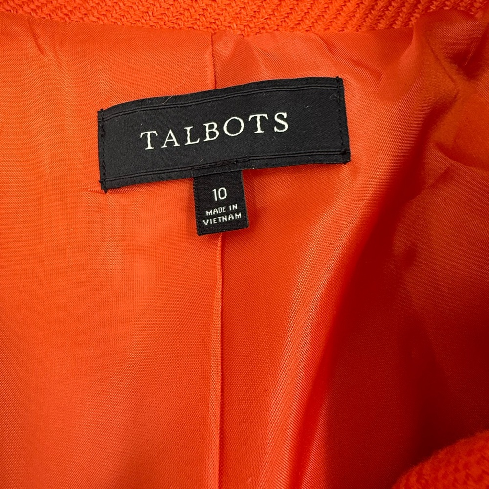 Talbots Women's Bold Orange Blazer - image 5